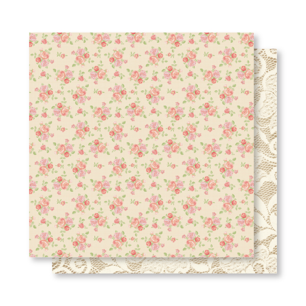 875 Wallpaper - טפט פרחים ותחרה לבנה